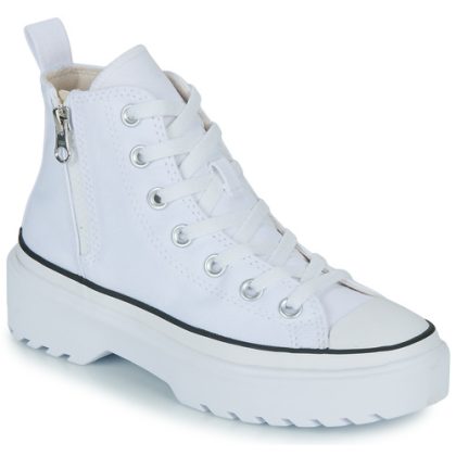 Scarpe bambini ragazza Converse  CHUCK TAYLOR ALL STAR LUGGED LIFT PLATFORM CANVAS HI  Bianco Converse 194434107418