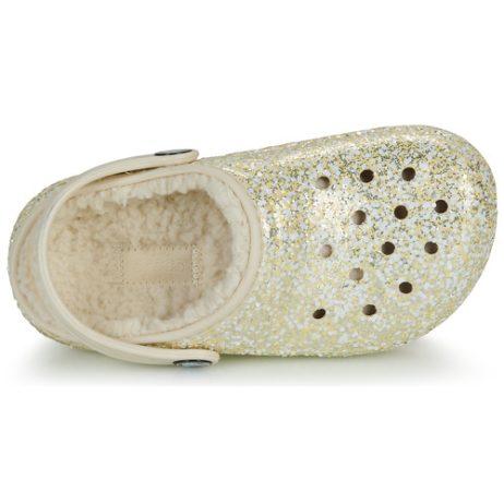 Scarpe-bambini-ragazza-Crocs-Classic-Lined-Glitter-Clog-K-Beige-Crocs-196265424627-5