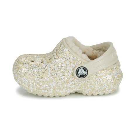 Scarpe-bambini-ragazza-Crocs-Classic-Lined-Glitter-Clog-T-Beige-Crocs-196265424887-3