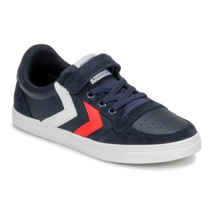 Scarpe bambini ragazza hummel  SLIMMER STADIL LEATHER LOW JR  Blu hummel 5700495487793