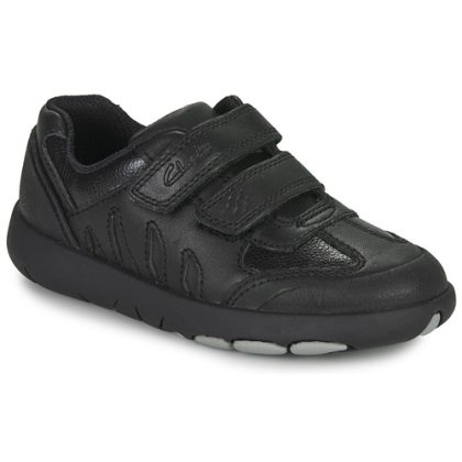 Scarpe bambini ragazzo Clarks  REX STRIDE K  Nero Clarks 5059304891413