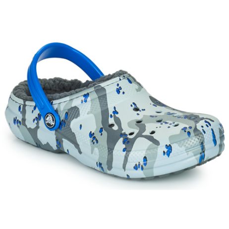 Scarpe bambini ragazzo Crocs  CLASSIC LINED CAMO CG K  Grigio Crocs 191448830844