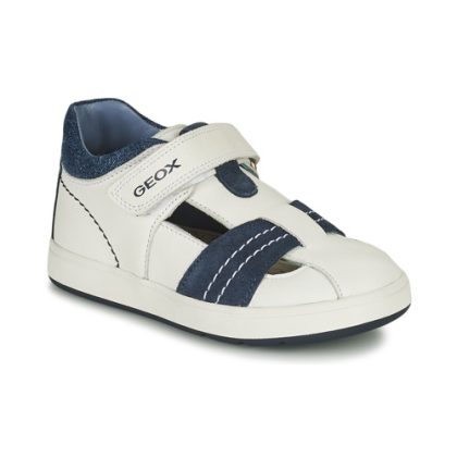 Scarpe bambini ragazzo Geox  B BIGLIA B. A - NAPPA+SCAM.  Bianco Geox 8050036003287