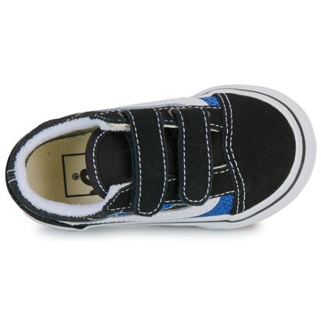 Scarpe-bambini-ragazzo-Vans-Old-Skool-V-PIXEL-FLAME-BLACKBLUE-Nero-Vans-197063285793-5