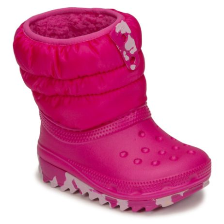 Scarpe da neve bambini ragazza Crocs  Classic Neo Puff Boot T  Rosa Crocs 191448880337