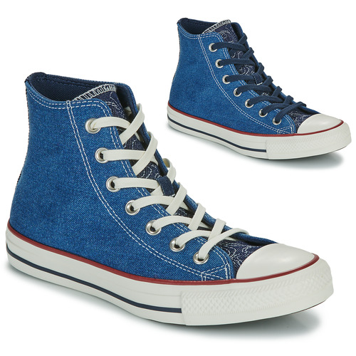 Converse alte blu elettrico best sale