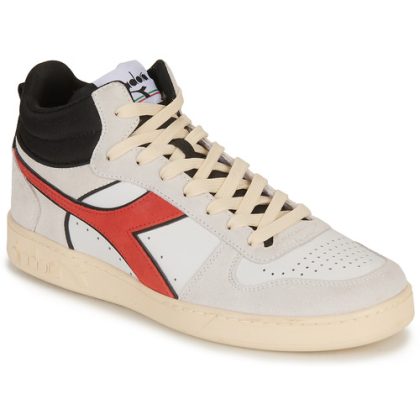 Diadora MAGIC BASKET DEMI CUT SUEDE LEATHER White Men s high sneakers