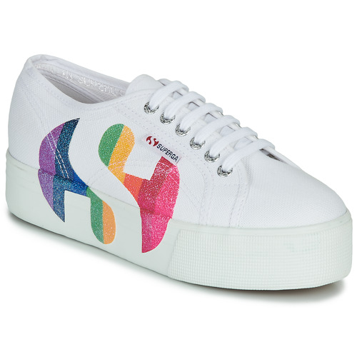 Sneakers basse    2790-COTWPRINTEDLOGOGLITTER  Bianco