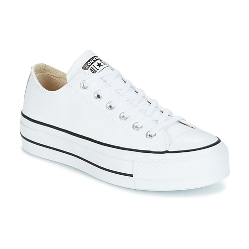 Converse CHUCK TAYLOR ALL STAR LIFT CLEAN OX LEATHER Bianco Sneakers basse Donna 81.95