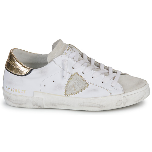 Sneakers-basse-PARIS-X-VEAU-CROCO-Bianco-1