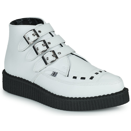 Stivaletti    POINTED CREEPER 3 BUCKLE BOOT  Bianco