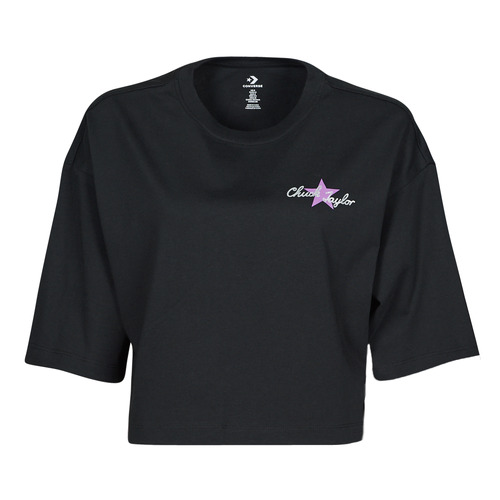 T-shirt    CHUCK INSPIRED HYBRID FLOWER OVERSIZED CROPPED TEE  Nero