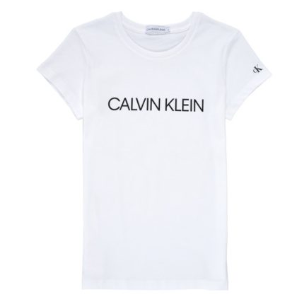 T-shirt ragazza Calvin Klein Jeans  INSTITUTIONAL T-SHIRT  Bianco Calvin Klein Jeans 8719852062198