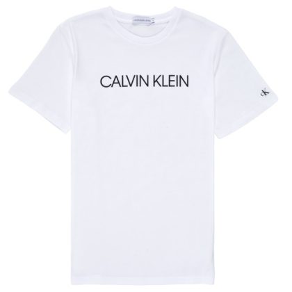 T-shirt ragazzo Calvin Klein Jeans  INSTITUTIONAL T-SHIRT  Bianco Calvin Klein Jeans 8719852426068