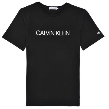 T-shirt ragazzo Calvin Klein Jeans  INSTITUTIONAL T-SHIRT  Nero Calvin Klein Jeans 8719852058078