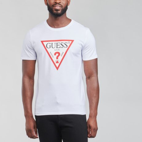 T-shirt-uomo-Guess-CN-SS-ORIGINAL-LOGO-TEE-Bianco-Guess-7620207089719-1