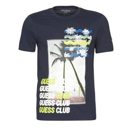 T-shirt uomo Guess  GUESS CLUB CN SS TEE  Blu Guess 7618483564525