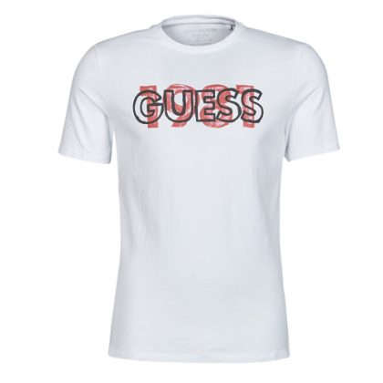 T-shirt uomo Guess  ORWELL CN SS TEE  Bianco Guess 7628067197247