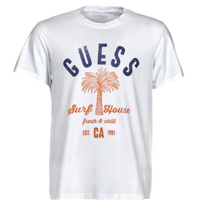 T-shirt uomo Guess  SURF HOUSE CN SS TEE  Bianco Guess 7618483595291