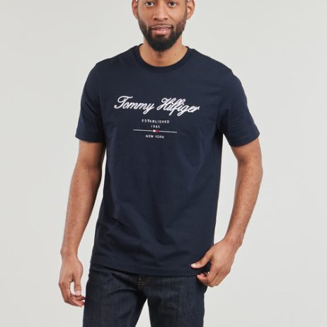 T-shirt-uomo-Tommy-Hilfiger-SCRIPT-LOGO-TEE-Marine-Tommy-Hilfiger-8720645696308-1