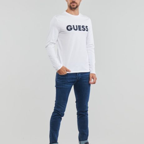 T-shirts-a-maniche-lunghe-uomo-Guess-LABYRINTH-CN-LS-Bianco-Guess-7621826339780-2