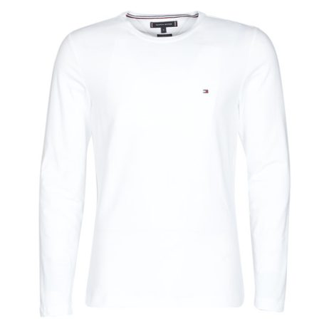 T-shirts a maniche lunghe uomo Tommy Hilfiger  STRETCH SLIM FIT LONG SLEEVE TEE  Bianco Tommy Hilfiger 8719861385271