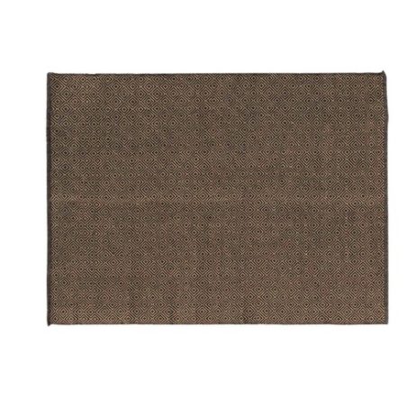 Tappeti    TAPIS RECTANGLE 120 x 170 CM JUTE UNI+COTON UNI LIVIO NOIR  Marrone