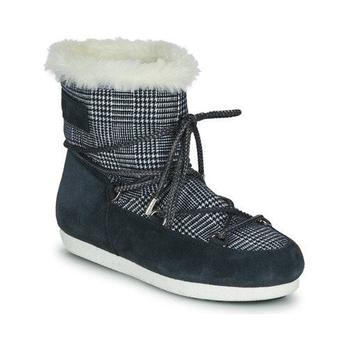 da neve    MOON BOOT FAR SIDE LOW FUR TARTAN  Blu