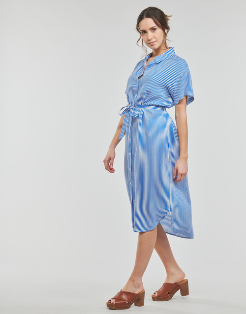 Abito-Lunghi-VMBUMPY-SS-CALF-SHIRT-DRESS-NOOS-Blu-2