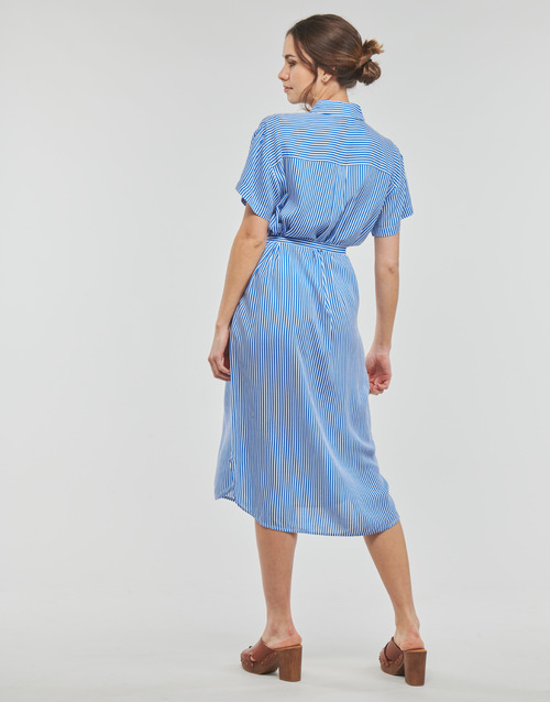 Abito-Lunghi-VMBUMPY-SS-CALF-SHIRT-DRESS-NOOS-Blu-3