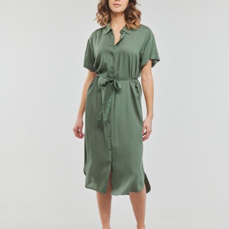 Abito-Lunghi-VMBUMPY-SS-CALF-SHIRT-DRESS-NOOS-Kaki-1