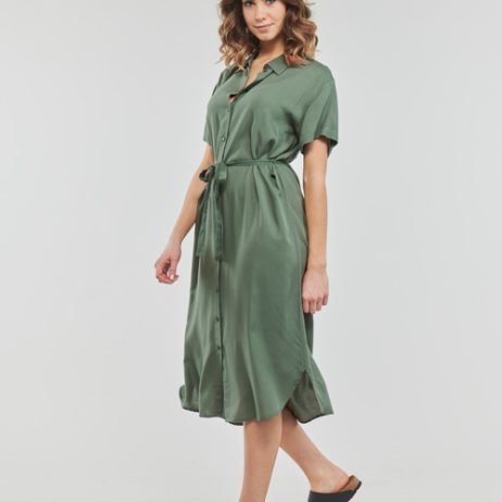 Abito-Lunghi-VMBUMPY-SS-CALF-SHIRT-DRESS-NOOS-Kaki-2