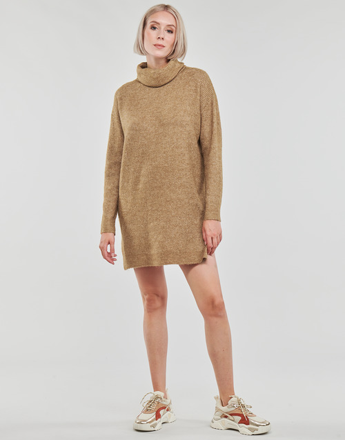 Abito-corto-VICILIA-ROLLNECK-LS-KNIT-TUNICSU-Beige-1