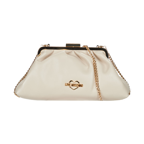 Borsetta elegante donna Love Moschino  CLUTCH  Beige Love Moschino 8054388101653