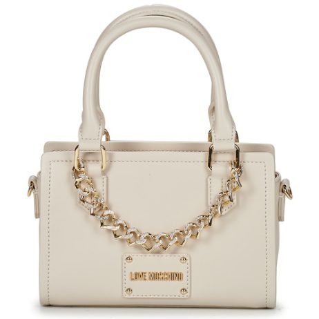 Borsette donna Love Moschino  STRASS HEART CHAIN  Beige Love Moschino 8050537397304