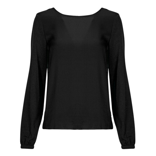 Camicetta    ONLLISA S/S MODAL O-NECK TOP JRS  Nero