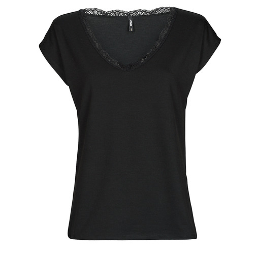 Camicetta    ONLMOSTER S/S LACE V-NECK TOP CS JRS  Nero