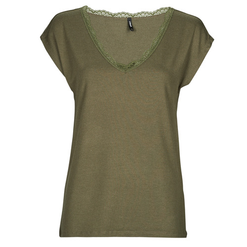 Camicetta    ONLMOSTER S/S LACE V-NECK TOP CS JRS  Verde