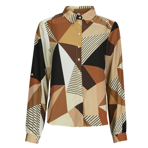 Camicia    ONLSIMONE LIFE L/S PLISSE SHIRT PTM  Marrone