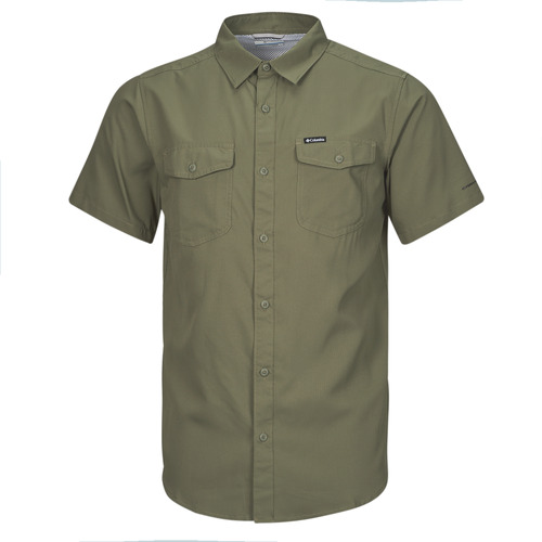 Camicia a maniche corte uomo Columbia  Utilizer II Solid Short Sleeve Shirt  Verde Columbia 194003578175