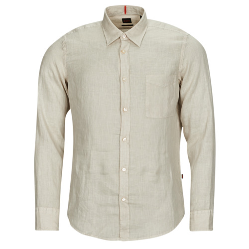 Camicia a maniche lunghe uomo BOSS  Relegant_6  Beige BOSS 4063541947803