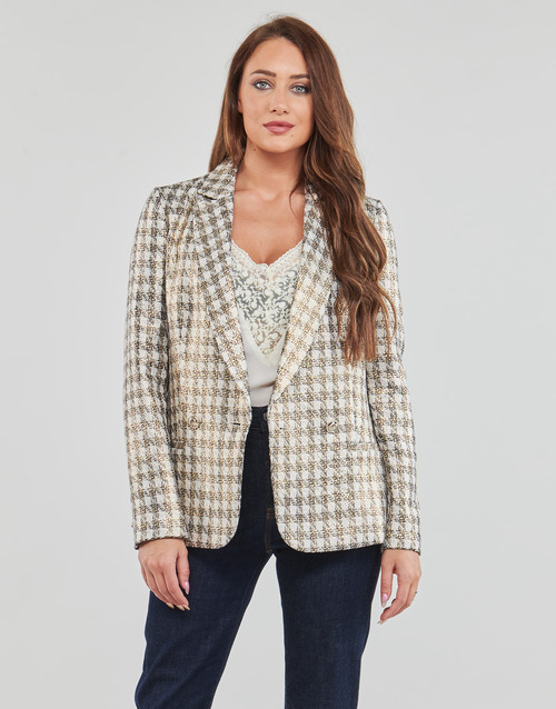 Giacca-EMELIE-FOILED-BLAZER-Beige-1