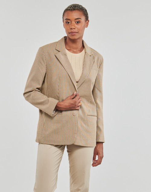 Giacca-ONLMOLLY-LS-OVS-CHECK-BLAZER-TLR-Beige-1