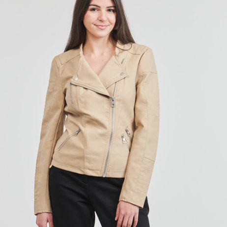 Giacca-in-pelle-ONLAVA-Beige-1