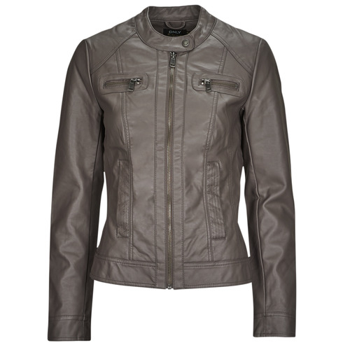 Giacca in pelle    ONLBANDIT FAUX LEATHER BIKER  OTW  Grigio