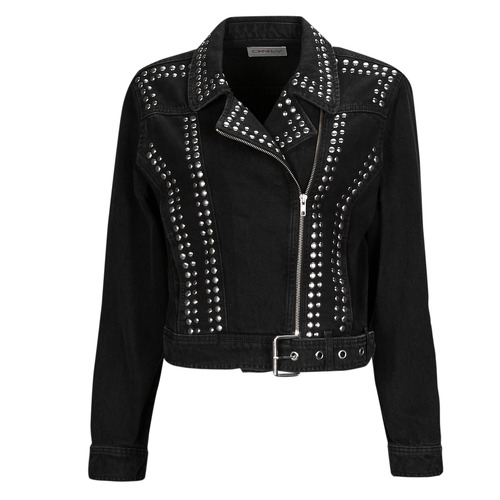 Giacca in pelle    ONLGILLA LS STUD DNM BIKER JACKET CRO  Nero