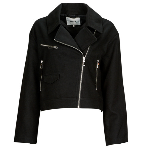 Giacca in pelle    ONLNANCY BIKER JACKET OTW  Nero