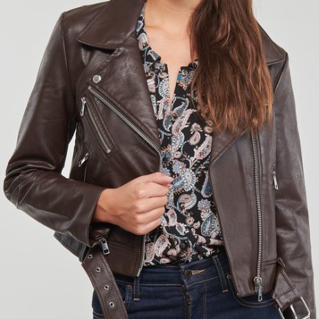 Giacca-in-pelle-ONLNEWVERA-FAUX-LEATHER-BIKER-CC-OTW-Marrone-4