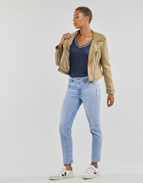 Giacca-in-pelle-ONLSCOOTIE-FAUX-SUEDE-BIKER-JACKET-OTW-Beige-2