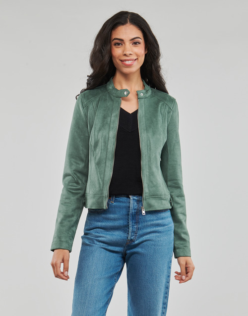 Giacca-in-pelle-VMJOSE-MARI-SHORT-FAUX-SUEDE-JACKET-BOOS-Verde-1